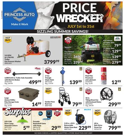 Princess Auto Price Wrecker Flyer July 1 to 31
