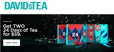 DAVIDsTEA Canada Offers: Get Two 24 Days of Tea Advent Calendars for $59.00