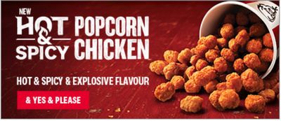 KFC Canada New Menu Item: $10 New Hot & Spicy Popcorn Chicken Bucket