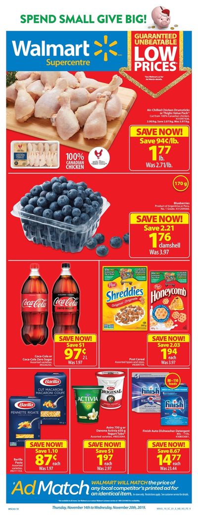 Walmart Supercentre (Atlantic) Flyer November 14 to 20