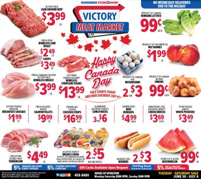 Victory Meat Market Flyer June 30 to July 4