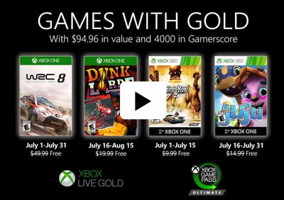 Microsoft Canada Xbox FREE New Games with Gold for July 2020