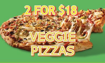 7-Eleven's 2 FOR $18 Veggie Pizzas