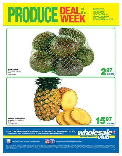 Wholesale Club (ON) Produce Deal of the Week Flyer November 14 to 20