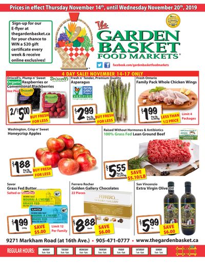 The Garden Basket Flyer November 14 to 20