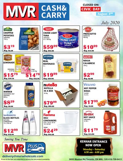 MVR Cash and Carry Flyer July 1 to 31