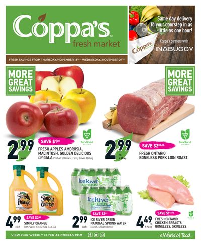 Coppa's Fresh Market Flyer November 14 to 27