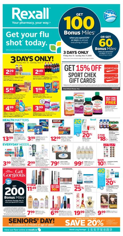 Rexall (West) Flyer November 15 to 21