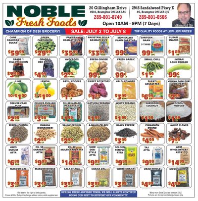 Noble Fresh Foods Flyer July 2 to 8