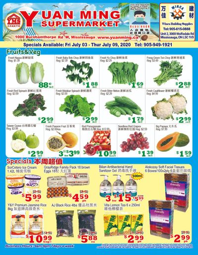 Yuan Ming Supermarket Flyer July 3 to 9