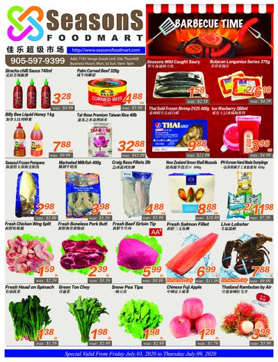 Seasons Food Mart (Thornhill) Flyer July 3 to 9