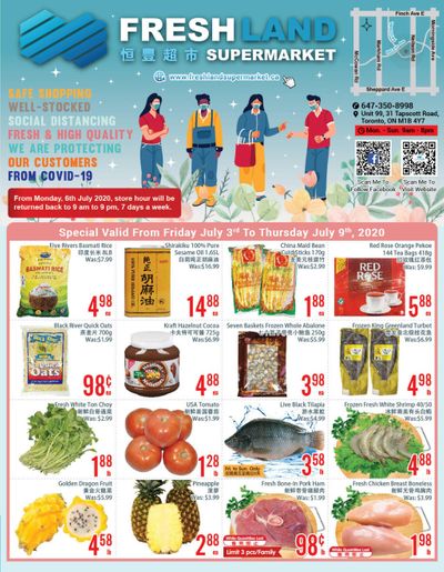 FreshLand Supermarket Flyer July 3 to 9