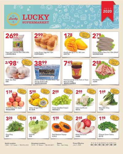 Lucky Supermarket (Edmonton) Flyer July 3 to 9