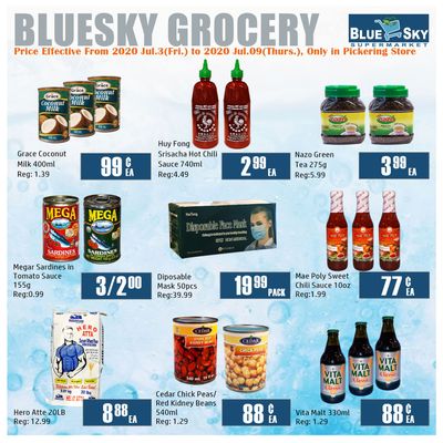 Blue Sky Supermarket (Pickering) Flyer July 3 to 9