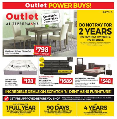 Outlet at Tepperman's Flyer July 3 to 9