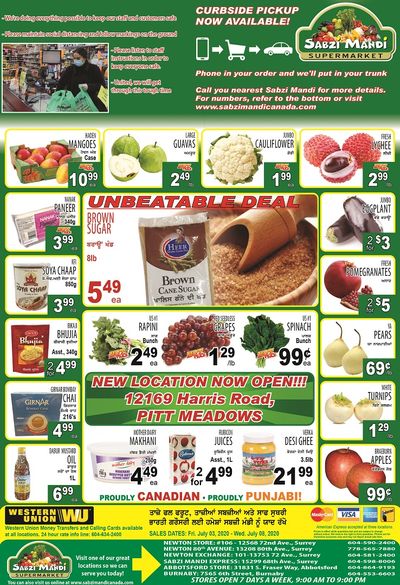 Sabzi Mandi Supermarket Flyer July 3 to 8