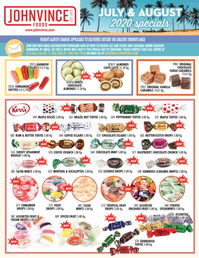 Johnvince Foods Wholesale Specials Flyer July 1 to August 31