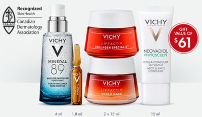 Vichy Canada Offers: Save 20% off + $61-value Anti-Aging Gift with Coupon Code