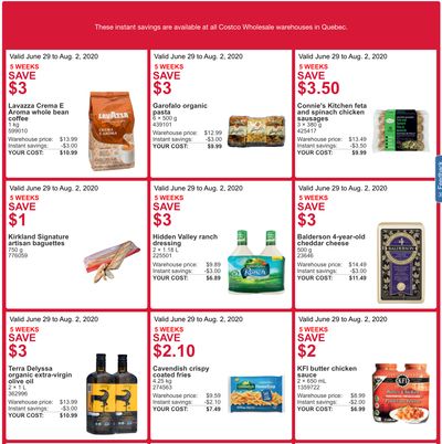 Costco Canada More Savings Weekly Coupons/Flyers for: Quebec, July 6 – 12