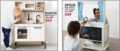 IKEA Canada Play Kitchens Offer: Save up to $30 off  DUKTIG & SPISIG Toy Kitchens
