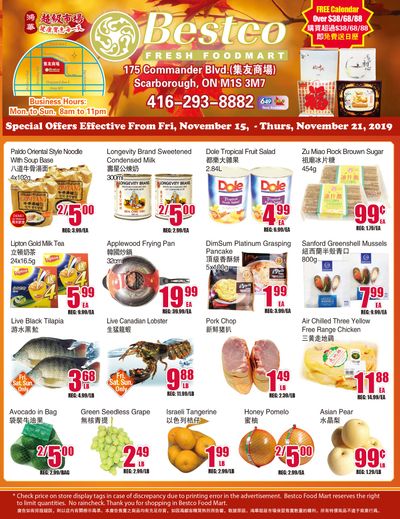 BestCo Food Mart (Scarborough) Flyer November 15 to 21