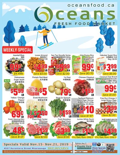 Oceans Fresh Food Market (Mississauga) Flyer November 15 to 21