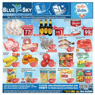 Blue Sky Supermarket (Pickering) Flyer November 15 to 21
