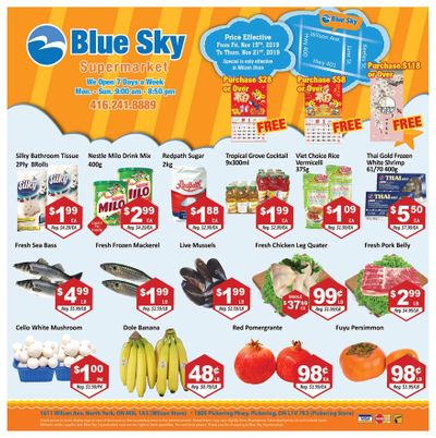 Blue Sky Supermarket (North York) Flyer November 15 to 21