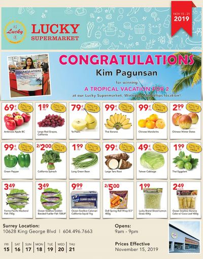 Lucky Supermarket (Surrey) Flyer November 15 to 21