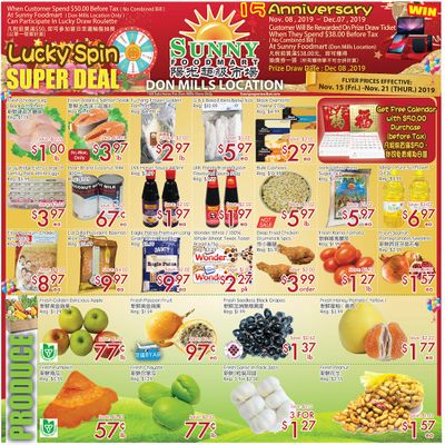 Sunny Foodmart (Don Mills) Flyer November 15 to 21