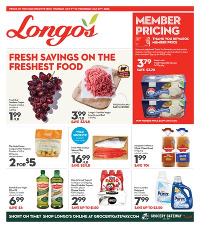 Longo's Flyer July 9 to 22