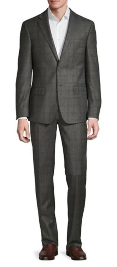 Calvin Klein Extra Slim Fit Plaid Wool-Blend Suit For $189.99 At Hudson's Bay Canada