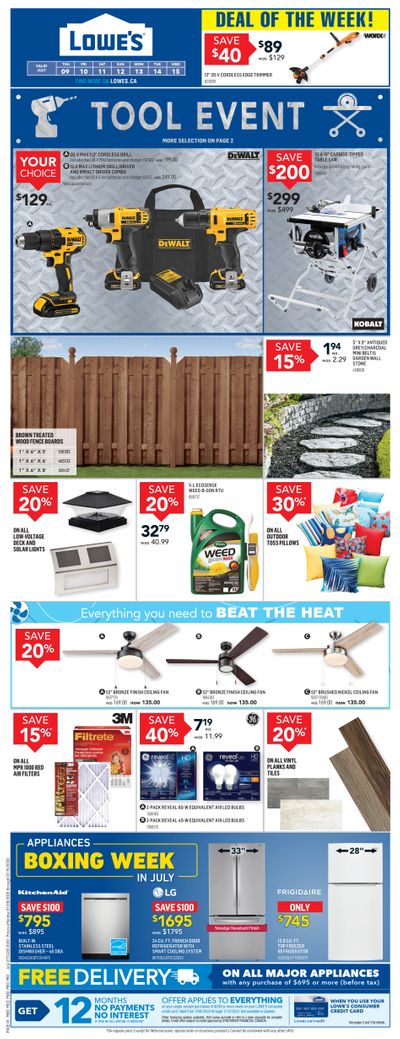 Lowe's Flyer July 9 to 15