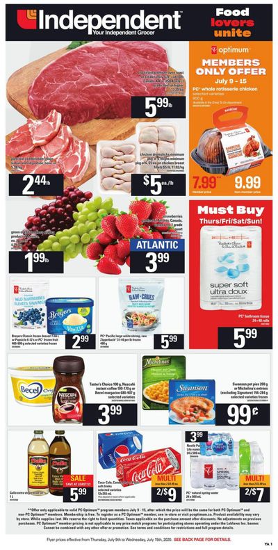 Independent Grocer (Atlantic) Flyer July 9 to 15