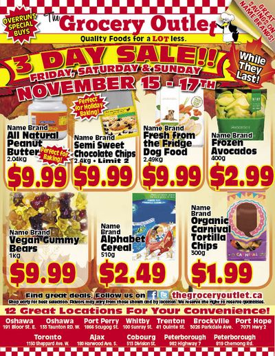 The Grocery Outlet 3-Day Sale Flyer November 15 to 17
