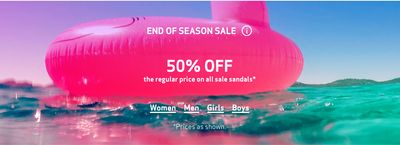 Globo Shoes Canada End of Season Sale: Save 50% Off the Regular Price on All Sale Sandals