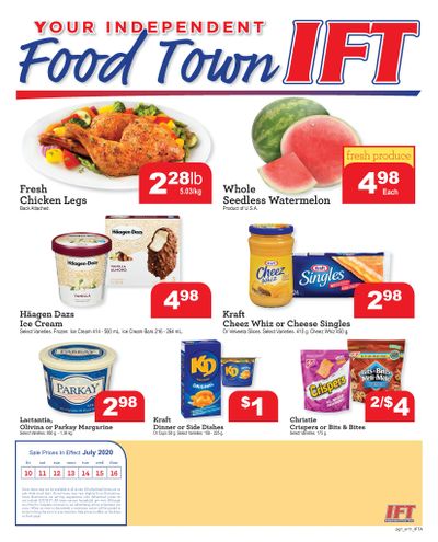 IFT Independent Food Town Flyer July 10 to 16