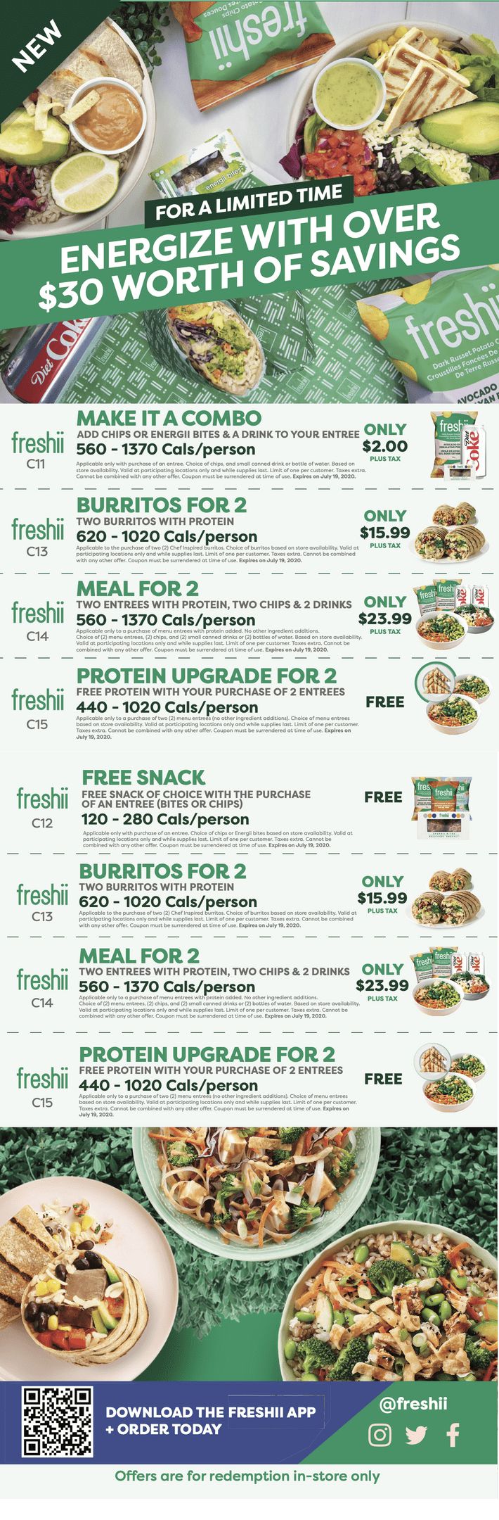 Coupons at Freshii