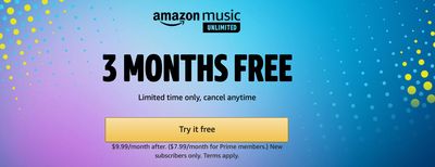 Amazon Canada Deals: Get 3 Months FREE of Amazon Music Unlimited!