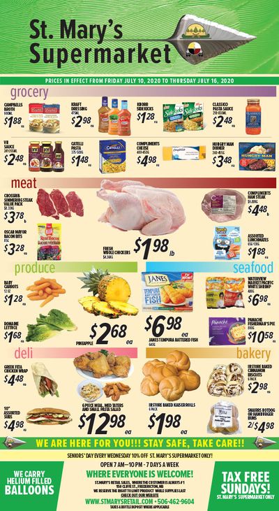 St. Mary's Supermarket Flyer July 10 to 16