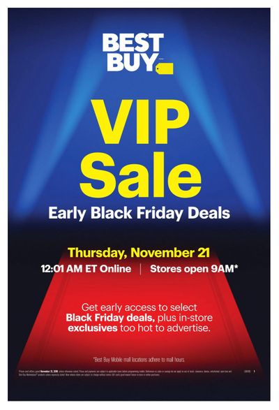 Best Buy VIP Sale Early Black Friday Deals Flyer November 18 to 21