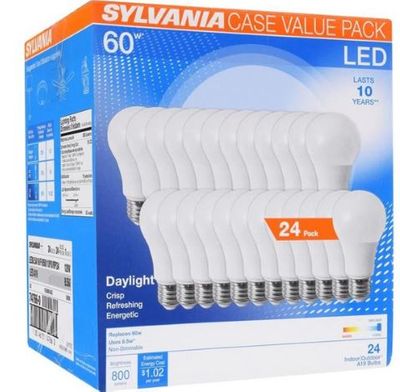 SYLVANIA 60-Watt/800 Lumens LED A19 LED Light Bulb (24-Pack) For $14.04 At Walmart Canada