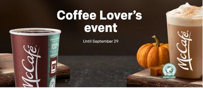 McDonald’s Canada Coffee Lover’s Event: Premium Roast Coffee for $1 + Any Small Latte for $2