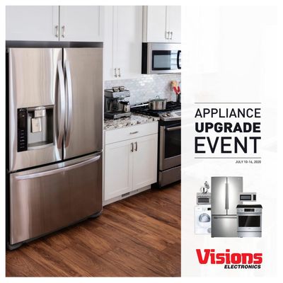 Visions Electronics Appliance Upgrade Event Flyer July 10 to 16