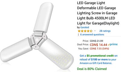 Amazon Canada Deals: Save 34% on LED Garage Lighting + 20% on Tineco A10 Hero+ Cordless Stick Vacuum + More Offers