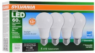 SYLVANIA 60-Watt/800 Lumens Medium Base (E-26) Dimmable A19 LED Light Bulb (1-Pack) For $9.04 At Lowe's Canada