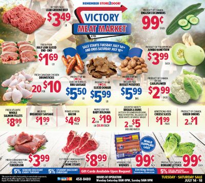 Victory Meat Market Flyer July 14 to 18