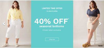Penningtons Canada Sale: Save an Extra 60% Off Sale Styles + 40% off Seasonal Bottoms + FREE Shipping on Everything Sitewide