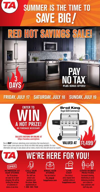 TA Appliances and Barbecues Flyer July 13 to 19