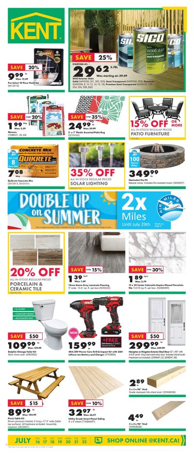 Kent Building Supplies Flyer July 16 to 22